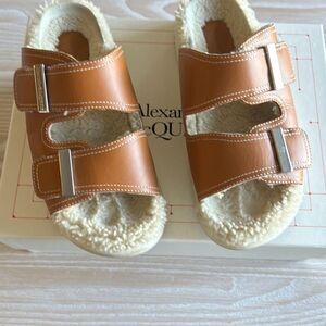 Alexander McQueen Shearling Lined Hybrid Sandal size 37